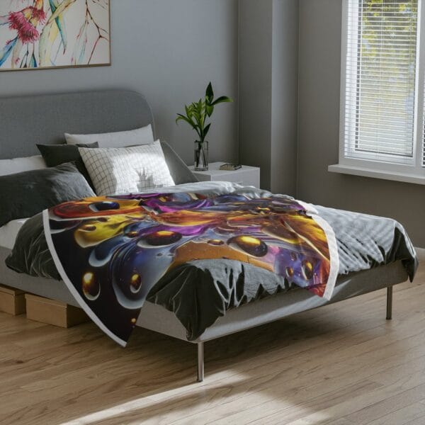 Liquid Abstract Microfiber Blanket - Image 2