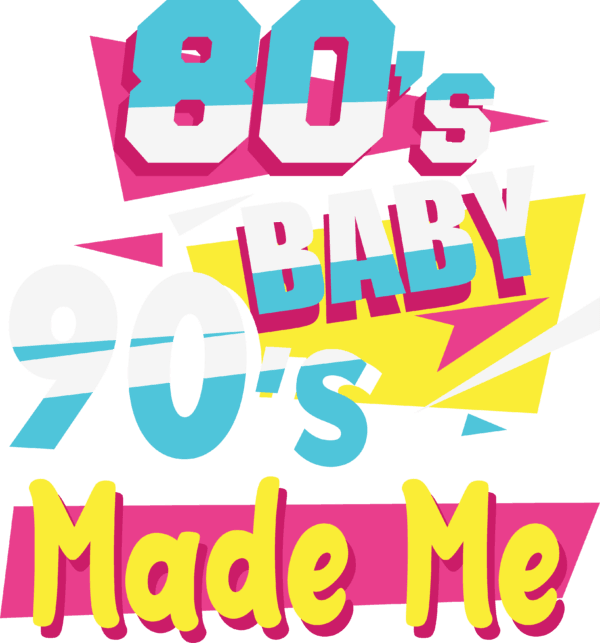 80's Baby, 90's Made Me" Retro T-Shirt – Celebrate Your Nostalgic Vibes! - Image 3