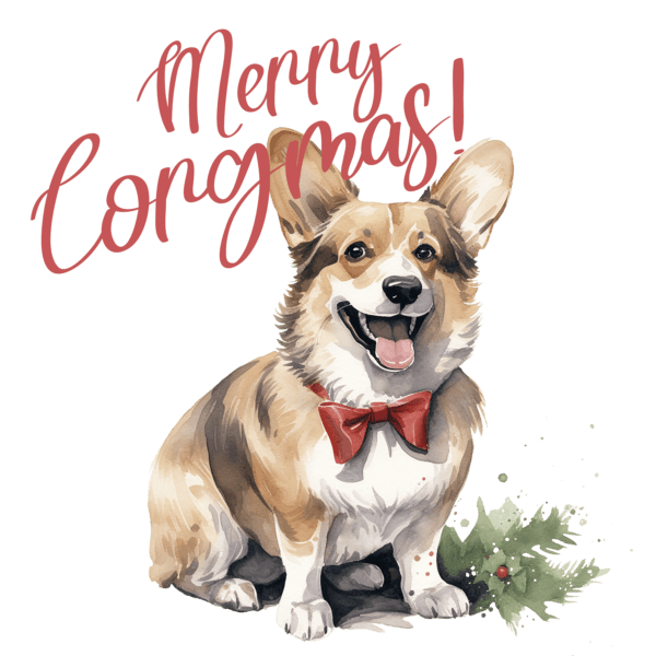 Merry Corgi Design T-shirt - Image 4