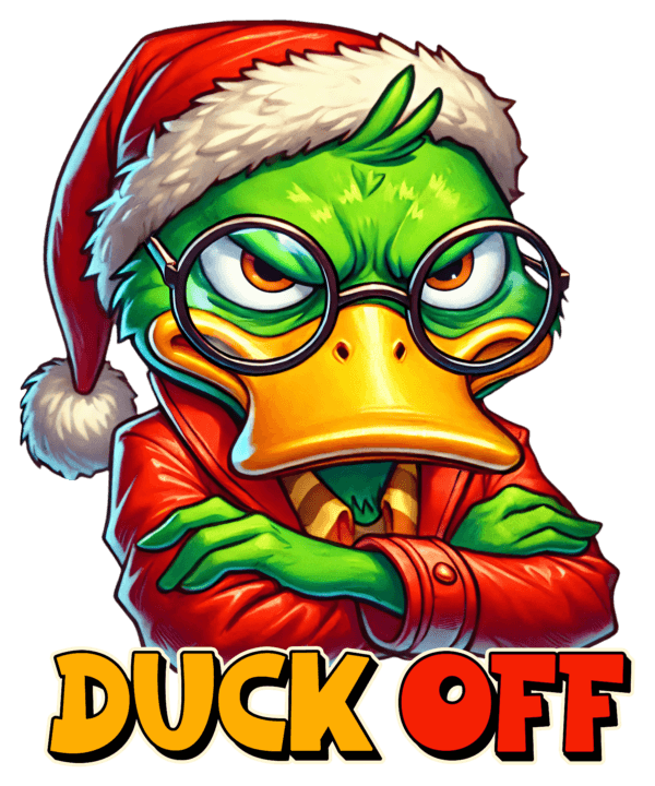 Duck Off" Funny Christmas T-Shirt – Hilarious Festive Attitude with a Twist! - Image 3