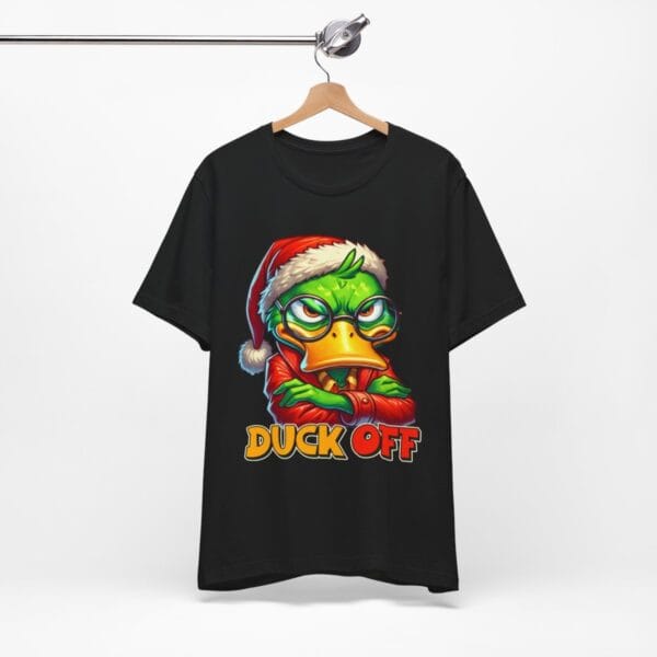 Duck Off" Funny Christmas T-Shirt – Hilarious Festive Attitude with a Twist! - Image 2