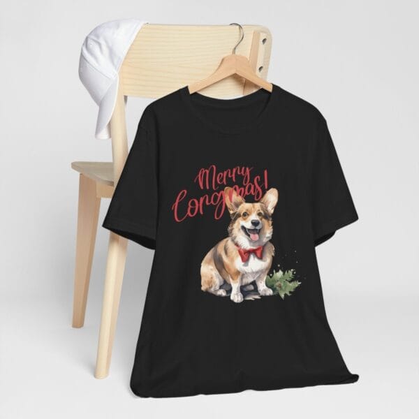 Merry Corgi Design T-shirt