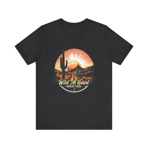 Wild At Heart Desert Vibes T-Shirt – Sunset Cactus Graphic Tee - Image 3