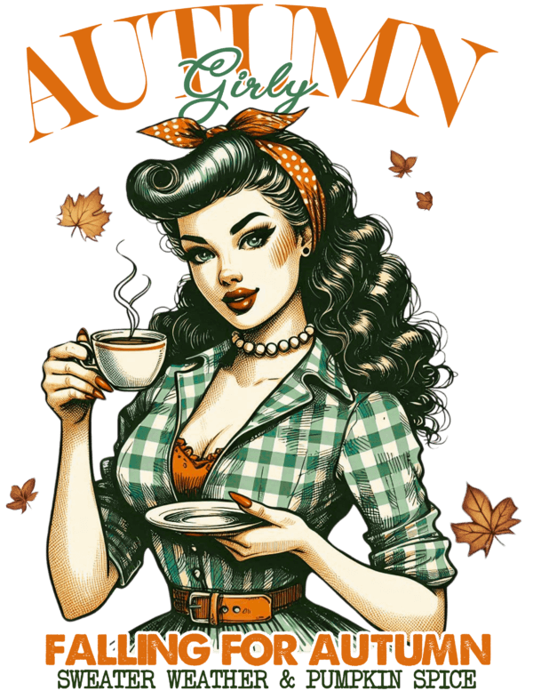 Retro Autumn woman